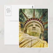 Standbeeld van Liberty Close-up Ansichtkaart Briefkaart (Voorkant / Achterkant)
