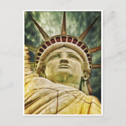 Standbeeld van Liberty Close-up Ansichtkaart Briefkaart (Voorkant)
