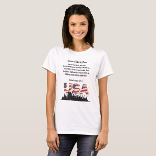 Standbeeld van Liberty Gedicht, Een Natie van Immi T-shirt