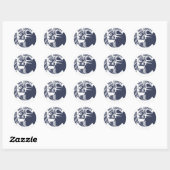 Standbeeld van Liberty Hail Liberty Ronde Sticker (Vel)