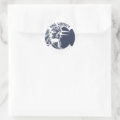 Standbeeld van Liberty Hail Liberty Ronde Sticker (Tas)