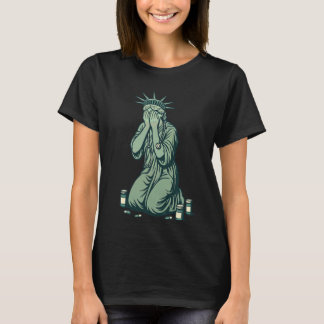 Standbeeld van Liberty Huilende Verpleegster VS Ge T-shirt