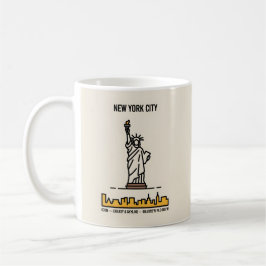 Standbeeld van Liberty Line Art Minimalist Koffiemok