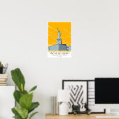 Standbeeld van Liberty National Monument Vintage Poster (Thuiskantoor)