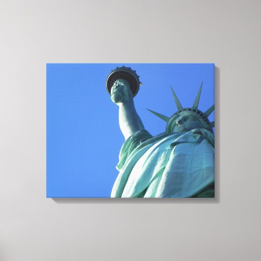 STANDBEELD VAN LIBERTY OMWIKKELD CANVAS AFDRUK (Voorkant)
