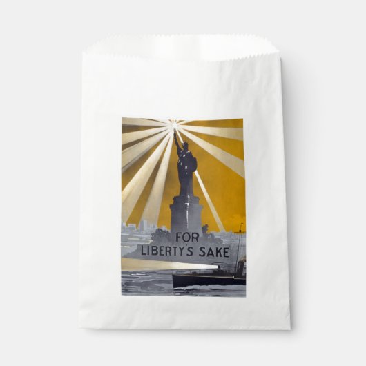 Standbeeld van Liberty Torch & US Navy Tweede Were Bedankzakje (Voorkant)