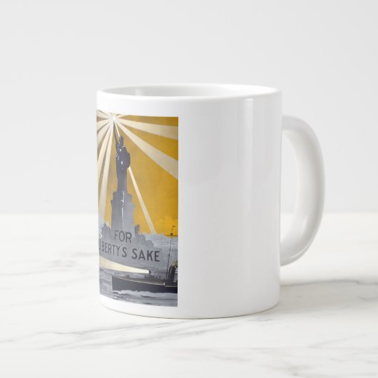 Standbeeld van Liberty Torch & US Navy Tweede Were Grote Koffiekop (Voorkant rechts)