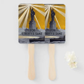 Standbeeld van Liberty Torch & US Navy Tweede Were Handwaaier (Voorkant en achterkant)