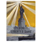 Standbeeld van Liberty Torch & US Navy Tweede Were Klembord (Achterkant)