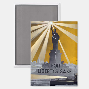 Standbeeld van Liberty Torch & US Navy Tweede Were Magneet