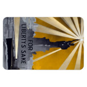 Standbeeld van Liberty Torch & US Navy Tweede Were Magneet (Horizontaal)