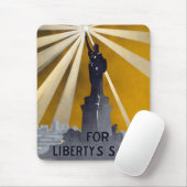 Standbeeld van Liberty Torch & US Navy Tweede Were Muismat (Met muis)