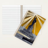 Standbeeld van Liberty Torch & US Navy Tweede Were Notitieboek (Binnen)