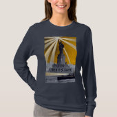 Standbeeld van Liberty Torch & US Navy Tweede Were T-shirt (Voorkant)