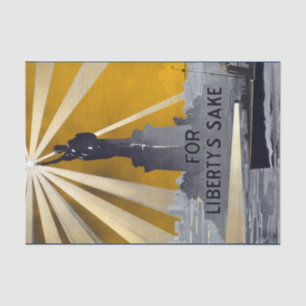 Standbeeld van Liberty Torch & US Navy Tweede Were Tissuepapier