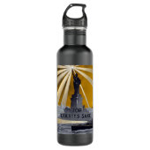 Standbeeld van Liberty Torch & US Navy Tweede Were Waterfles (Voorkant)