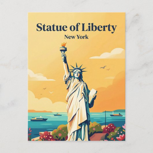 Standbeeld van Liberty USA Briefkaart (Voorkant)