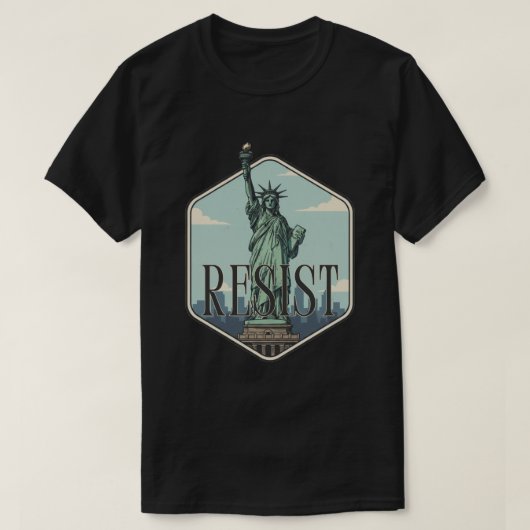 Standbeeld van Liberty Verzet T-shirt (Design voorkant)