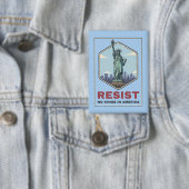 Standbeeld van Liberty verzet zich tegen anti-Trum Button (Insitu)
