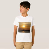 Standbeeld van Liberty Zonsondergang T-shirt (Voorkant volledig)