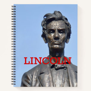 Standbeeld van Lincoln tijdens de Amerikaanse Burg Notitieboek