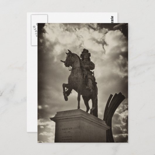 Standbeeld van Lodewijk XIV, Versailles Briefkaart (Voorkant / Achterkant)