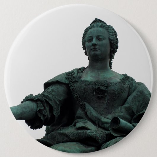 Standbeeld van Maria Theresia Ronde Button 6,0 Cm (Voorkant)