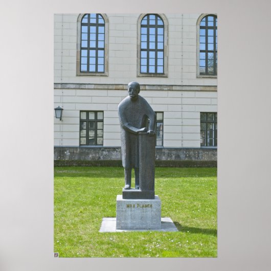 Standbeeld van Max Planck in Berlijn Poster (Voorkant)