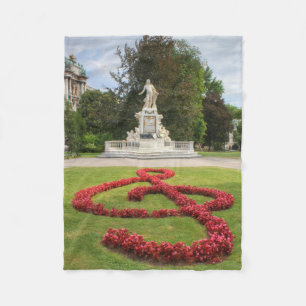 Standbeeld van Mozart in Burggarten Wenen Oostenri Fleece Deken