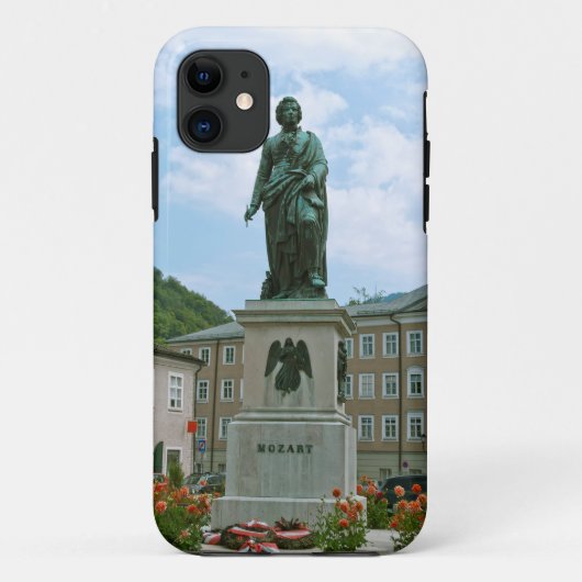 Standbeeld van Mozart in Salzburg Case-Mate iPhone Case (Achterkant)