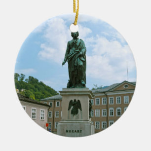 Standbeeld van Mozart in Salzburg Keramisch Ornament