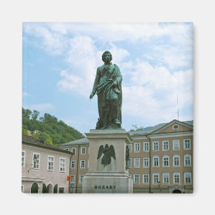 Standbeeld van Mozart in Salzburg Magneet