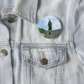 Standbeeld van Mozart in Salzburg Ronde Button 5,7 Cm (In situ)