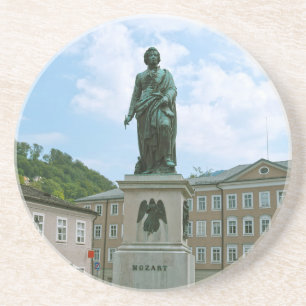 Standbeeld van Mozart in Salzburg Zandsteen Onderzetter
