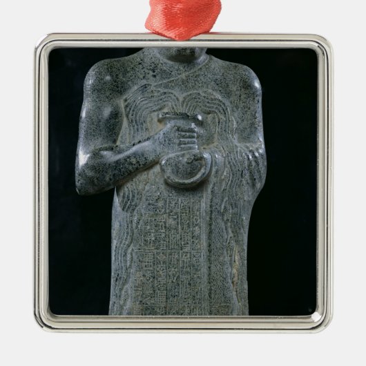 standbeeld van prins Gudea, c.2150 BC Metalen Ornament (Voorkant)