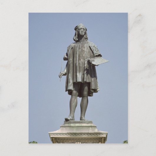 Standbeeld van Rafaël Sanzio van Urbino, 1897 Briefkaart (Voorkant)