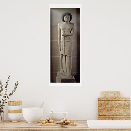 standbeeld van Sepa (oud Koninkrijk) (geverfde kal Poster (Keuken)