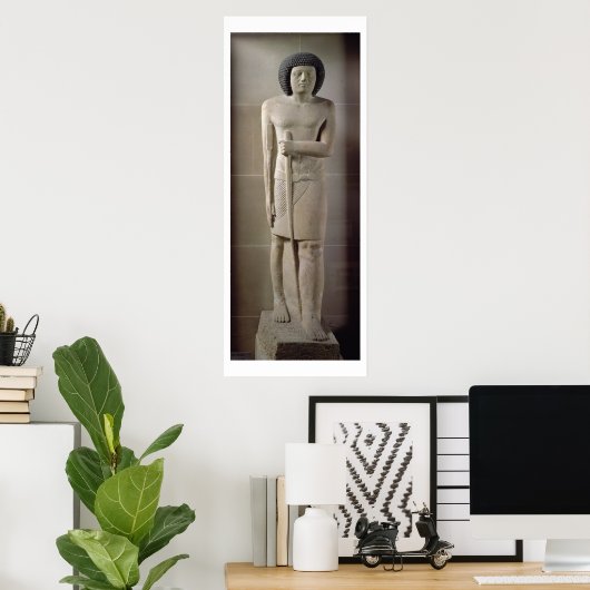 standbeeld van Sepa (oud Koninkrijk) (geverfde kal Poster (Thuiskantoor)