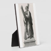 Standbeeld van Sint-Andreas Apostel met kruis Fotoplaat (Zijkant)