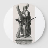 Standbeeld van Sint-Andreas Apostel met kruis Grote Klok (Voorkant)