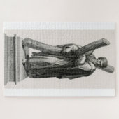 Standbeeld van Sint-Andreas Apostel met kruis Legpuzzel (Horizontaal)