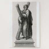 Standbeeld van Sint-Andreas Apostel met kruis Legpuzzel (Verticaal)