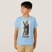 Standbeeld van Sint-Andreas Apostel met kruis T-shirt (Voorkant volledig)