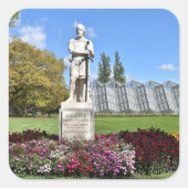 standbeeld van Sir William Wallace Vierkante Sticker (Voorkant)