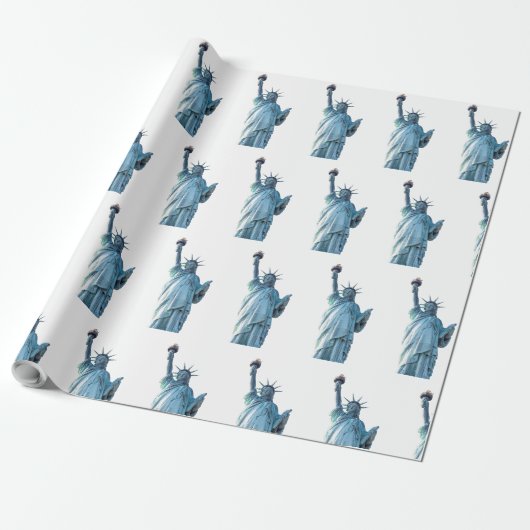 Standbeeld van vrijheid cadeaupapier (Uitgerold)
