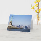 Standbeeld van Vrijheid, de Stad van New York, New Kaart (Gele Bloem)