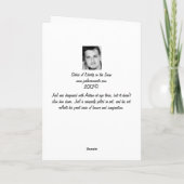 Standbeeld van Vrijheid in de Sneeuw door Joel Feestdagen Kaart (Achterkant)