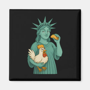 Standbeeld Van Vrijheid Kip Taco Trump Altijd Kip Magneet