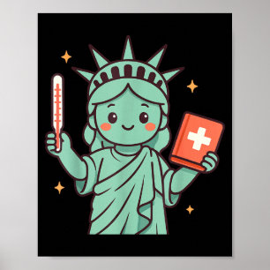 Standbeeld van vrijheid new york usa amerika veren poster