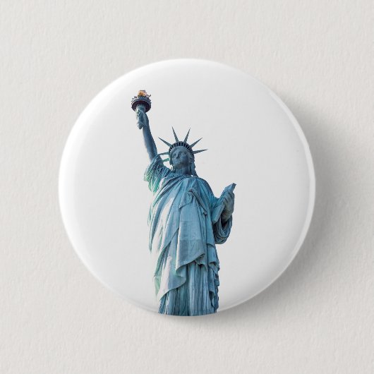 Standbeeld van vrijheid    ronde button 5,7 cm (Voorkant)